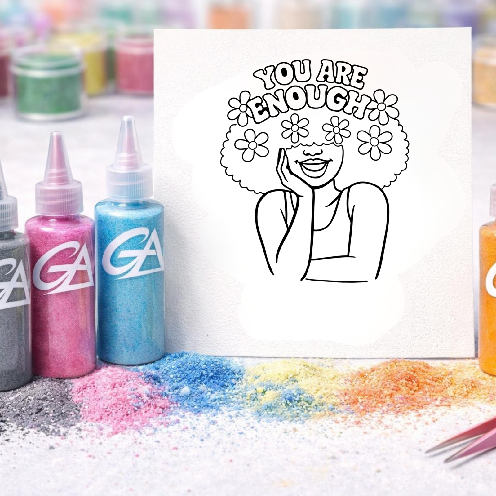 Produits Greeny Art (8) Greeny Art – Feuille Your are Enough (à l’unité)